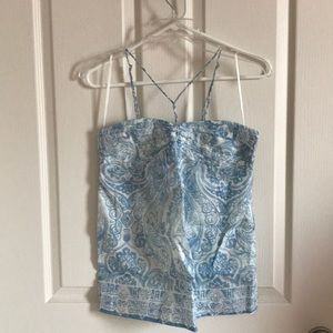Cotton tank top with adjustable straps
